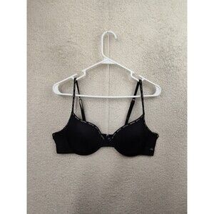 Nautica Women Bra 38C Black Nylon Blend Underwired Super Soft Light Lift Bra